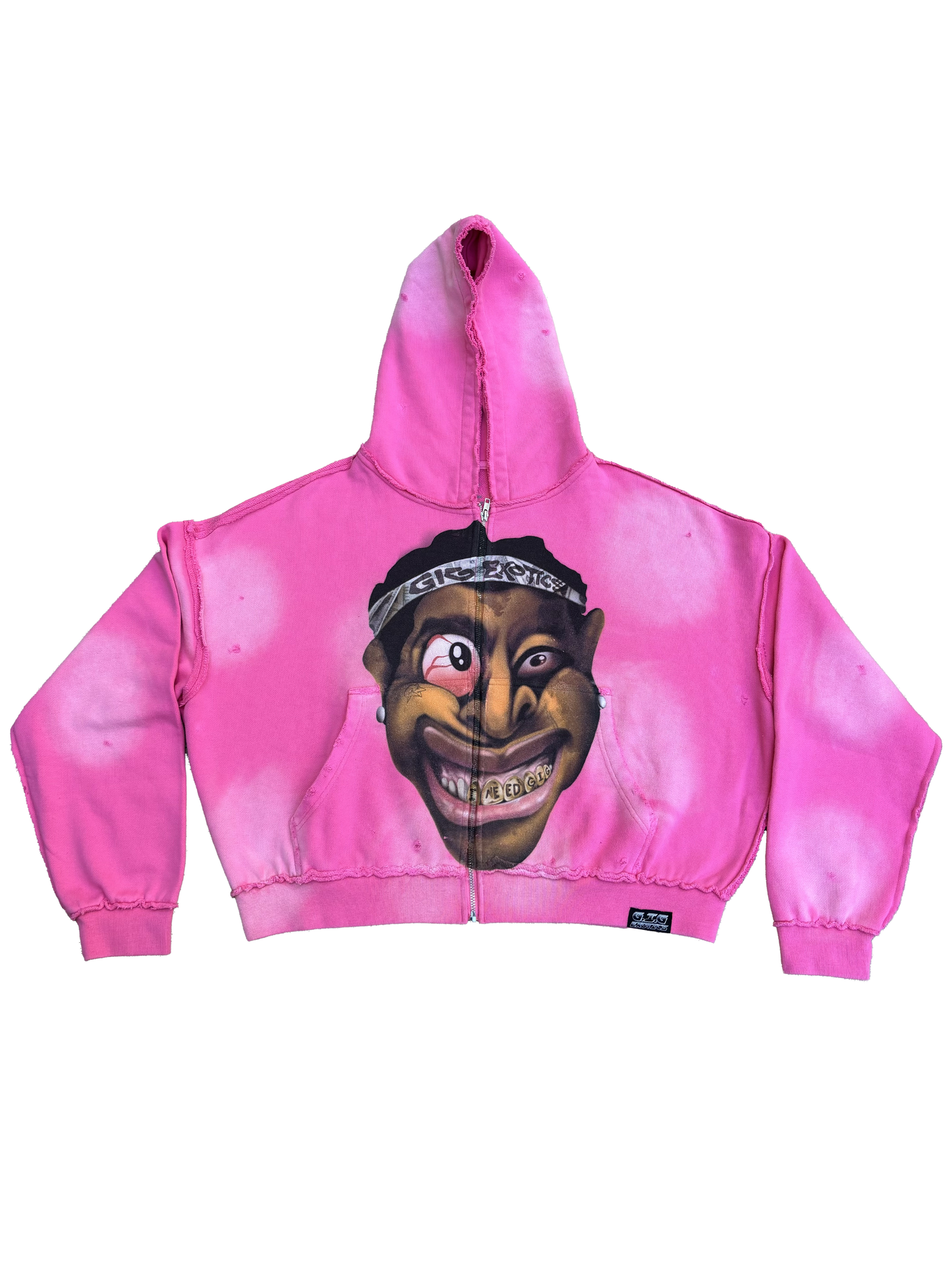 INEEDGIG$ Zip-up Hooded Sweatshirt