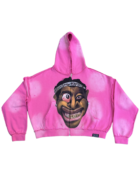 INEEDGIG$ Zip-up Hooded Sweatshirt